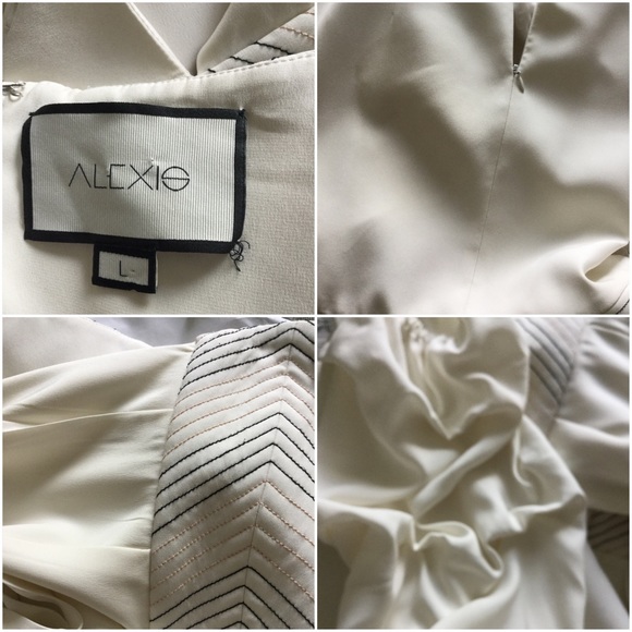 Zuki Off-The-Shoulder Flounce Hem Silk Dre… - Picture 8 of 11